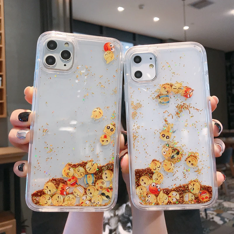 New various facial expressions quicksand TPU mobile phone cover for iphone 11 case 7 8 plus pro max | Мобильные телефоны и