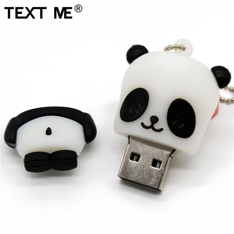 TEXT ME мультфильм 64GB Китай гигантская панда модель usb флеш-накопитель usb 2,0 4GB 8GB 16GB 32GB подарок флешка