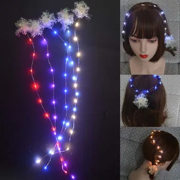 

New Hair DIY LED Lights String Glowing Flashing Hair Styling Tools Braider Weaving Braid Christmas Party Wedding Supply Decor