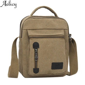

Aelicy Shoulder Canvas Bag Men Small Canvas Solid Color Casual Business Messenger Bag Shoulder Waterproof Crossbody Bags Mens