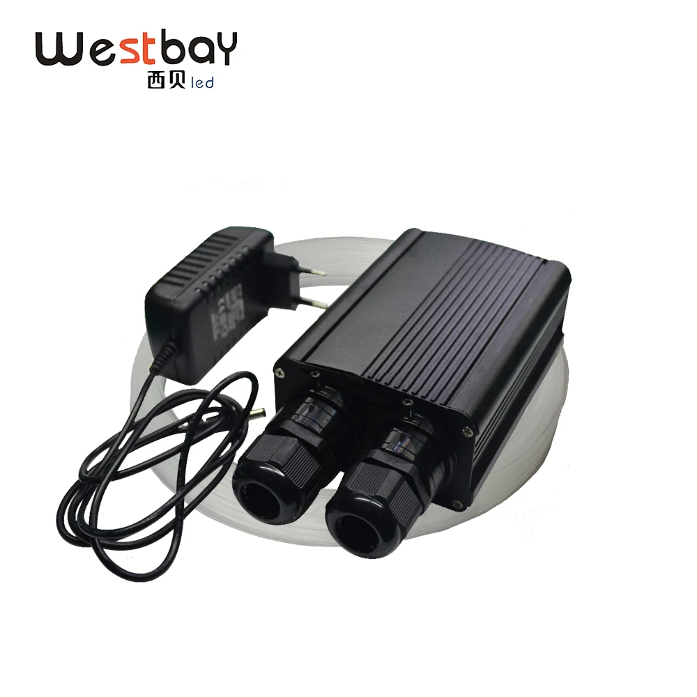 20 Вт DMX два порта RGB светодиодный светильник мотор оптическое волокно Набор для DIY