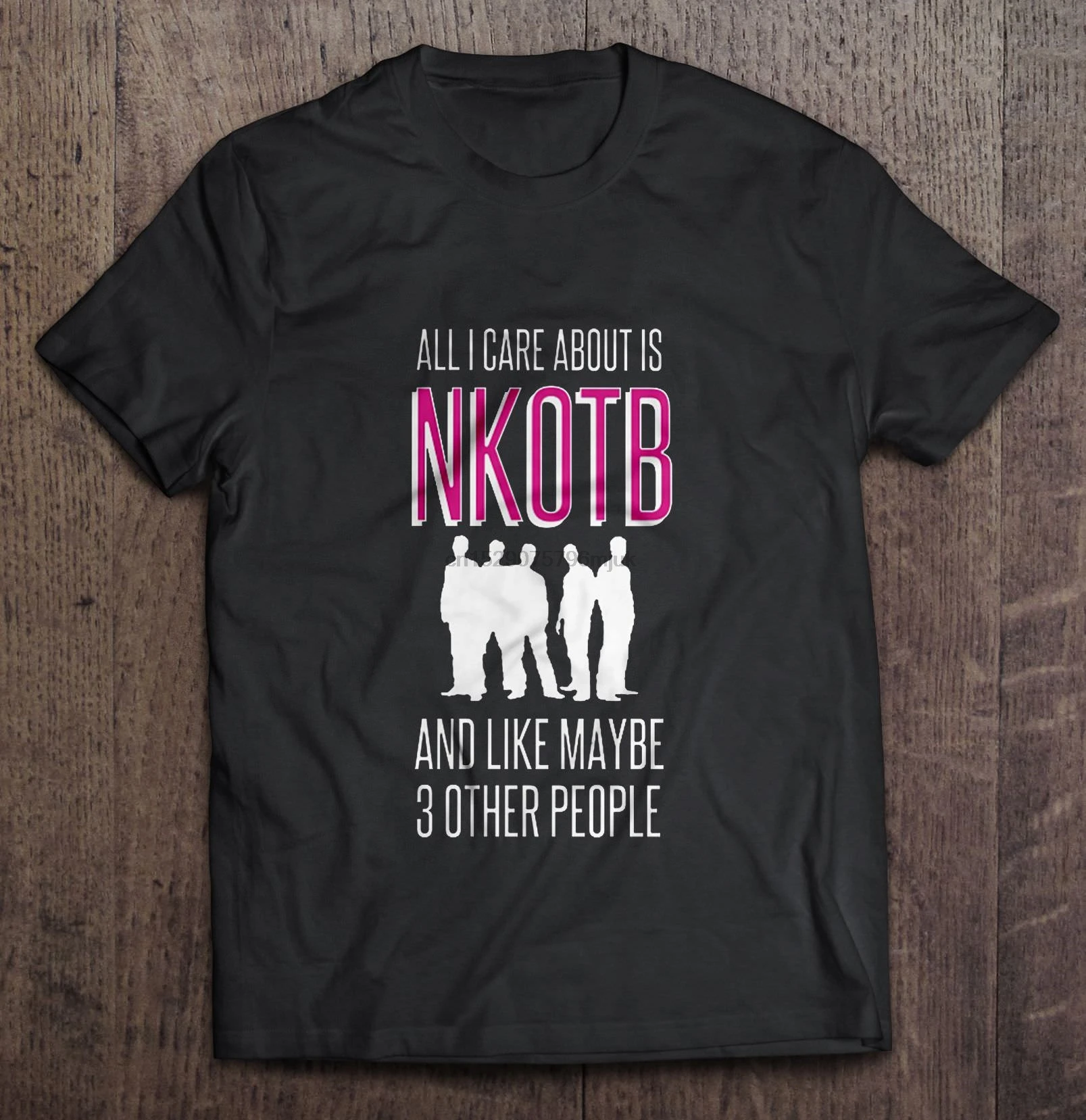 Мужская футболка все что я забочусь о NKOTB и нравится может быть 3 других человека