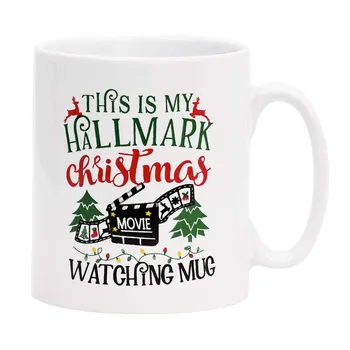 

Christmas Mugs Christmas Tree Coffee Mug This is My Hallmark Christmas Movie Watching Mug Coffee Mugs Brithday Gift or Daily Use