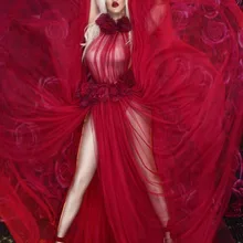 Новые Красные цветы Прозрачное платье День рождения, празднование платье Вечернее бар вокальное шоу сценический наряд танцевальное длинное платье