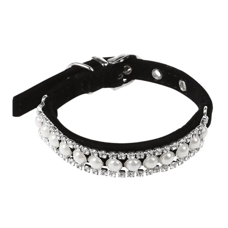 Top-Armi store стразы жемчужный собачий ошейник с цепью принцесса ошейники для собак кошек поводки для домашних животных аксессуары