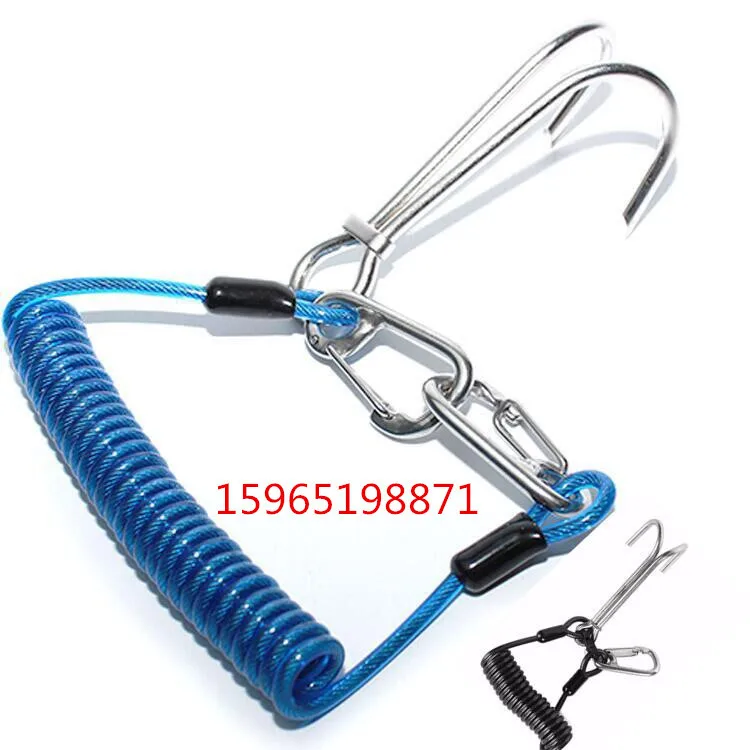 

Diving Double Hook 316 Stainless Steel Double Headed Flow Hook Spring Rope Reef Put Reef HoY Double Headed Diving Reef HoY