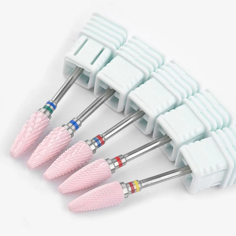 5 типов керамический сверло для ногтей, дрель для маникюра и педикюра, сверлильный станок для ногтей, аксессуары
