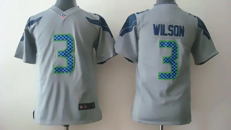 Красный Youth Seattle s#3 Russell Wilsons#12 Fan#24 Marshawn Lynch детская темно-синяя футболка - Цвет: Красный
