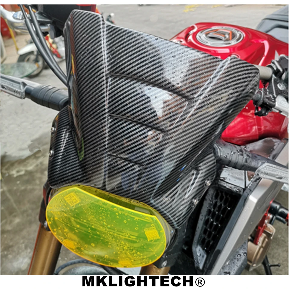 

MKLIGHTECH For HONDA CB650R CB 650R 2019 Motorcycle Small Windscreen Wind Deflector Windshield Head Cover Air Curtain