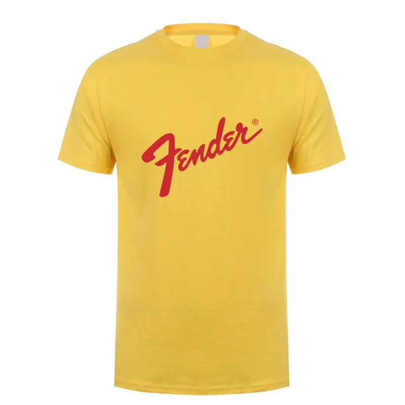 Для мужчин гитары Fender футболки с круглым вырезом короткий рукав хлопок Человек хип хоп футболка в стиле рок мужская одежда DS-007 - Цвет: daisy