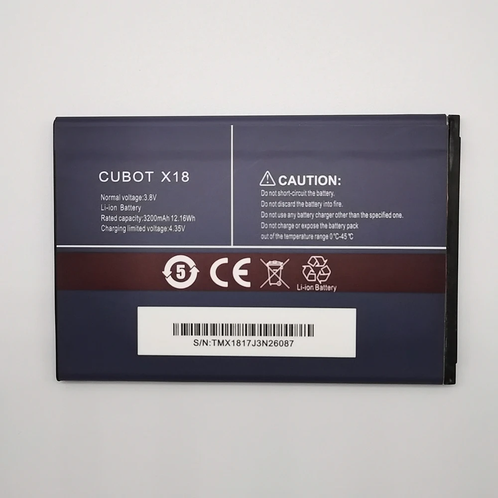 3200mAh 3.8V Rechargeable Cubot X18 Cell Phone Battery for Mobile Large Capacity Batteries | Мобильные телефоны и