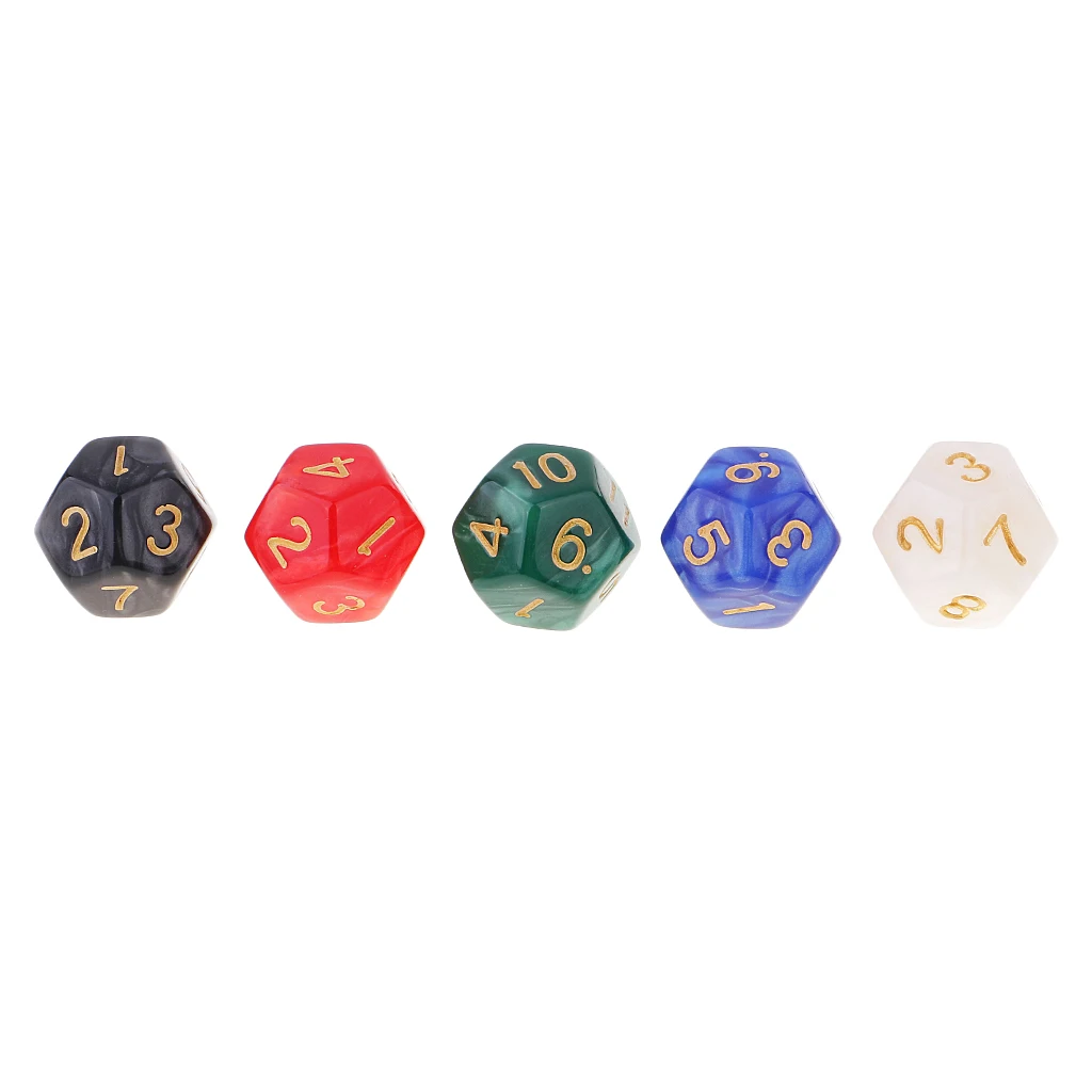 50 Pieces D12 Dice 16mm 12 Sided Die Set with Dice Bag for D&D Role Playing Games