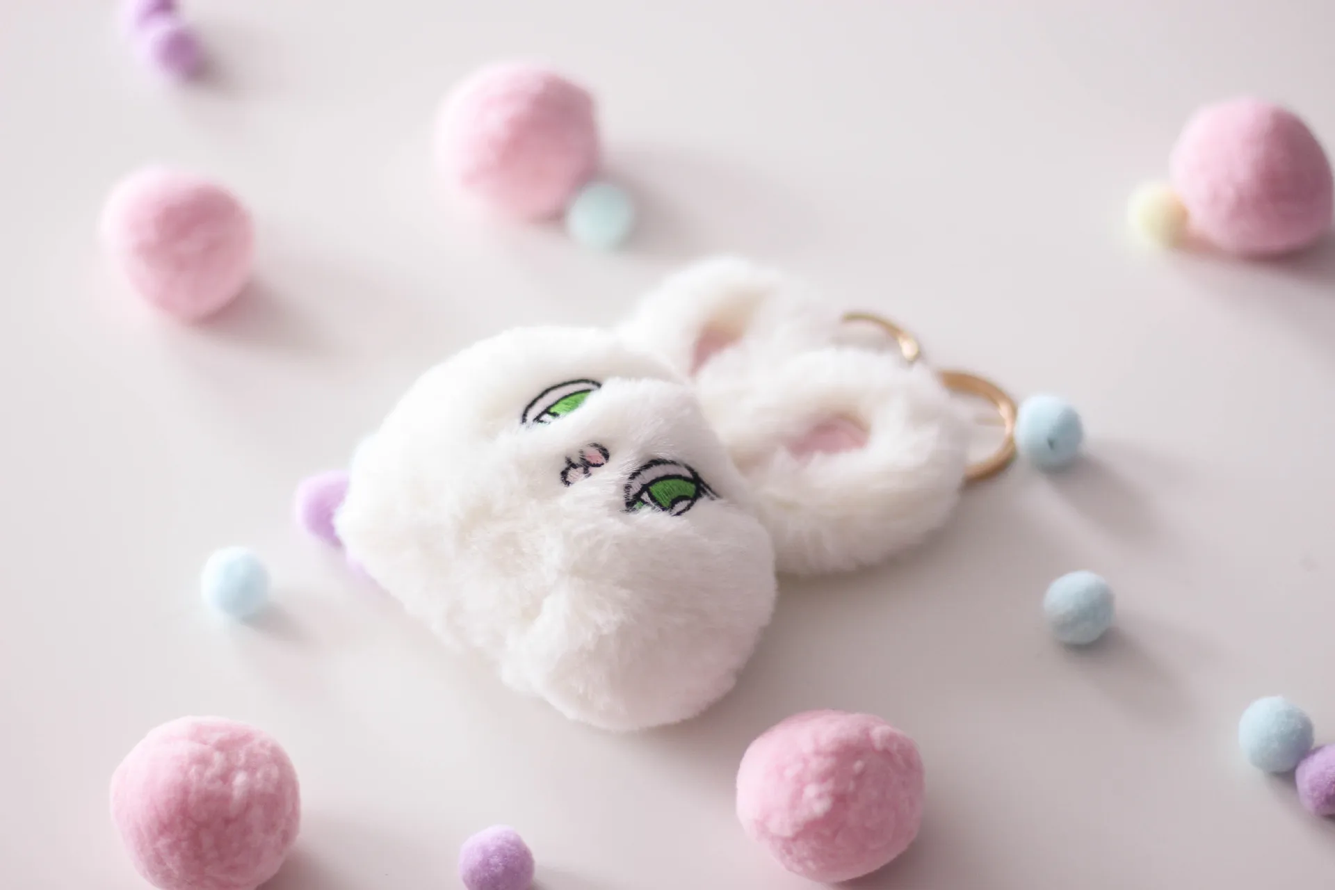 Wego Япония милый девушки кролик мешок плюшевый кролик голова кулон брелок