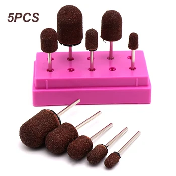 

5pcs Nail Sanding Caps Drill Bit For Pedicure Sanding Caps Nail Mandrel Cuticle Tools Remover Cutter Tools