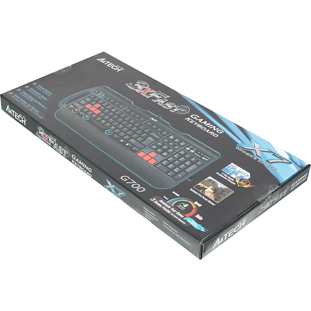 Клавиатура A4 X7-G700 черный PS/2 Multimedia for gamer