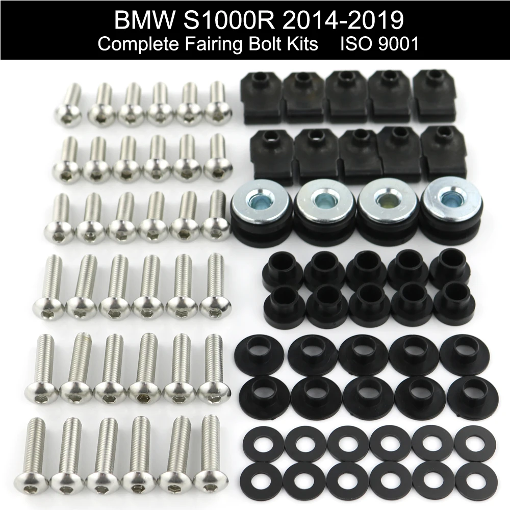 

For BMW S1000R 2014 2015 2016 2017 2018 2019 Complete Full Fairing Bolts Kit Nuts Fairing Screw Stainless Steel S1000R 2014-2019