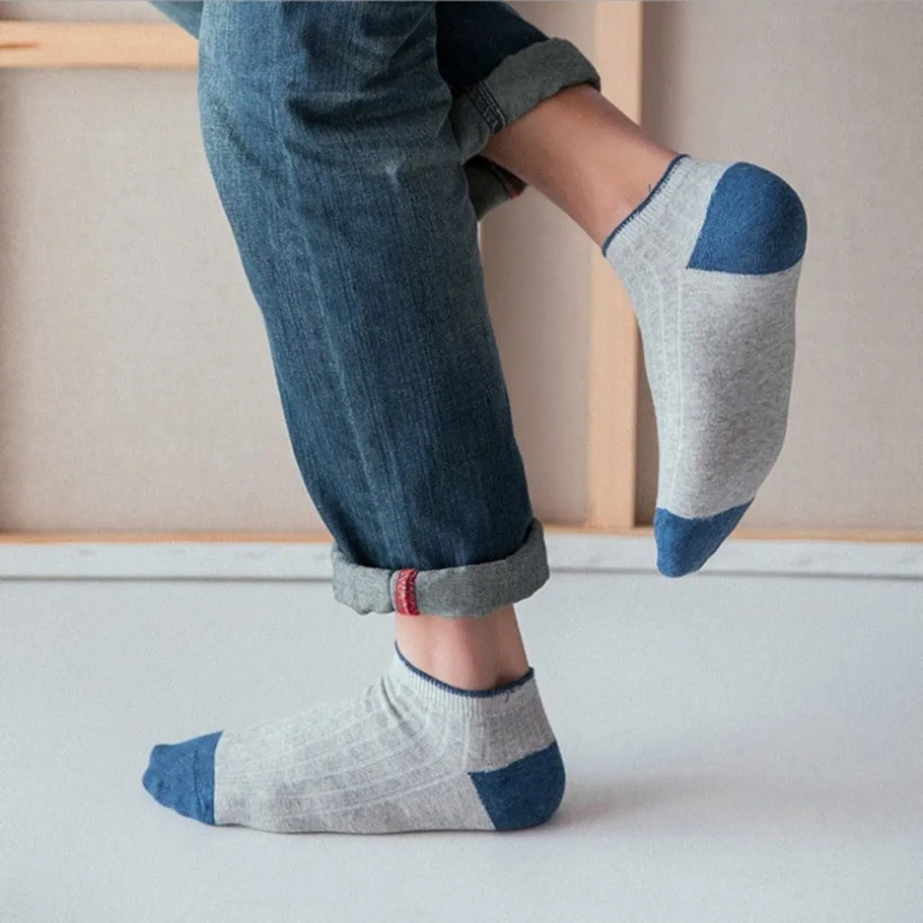 Унисекс повседневные носки-башмачки с закрытым носком в Вертикальную Полоску низкие носки