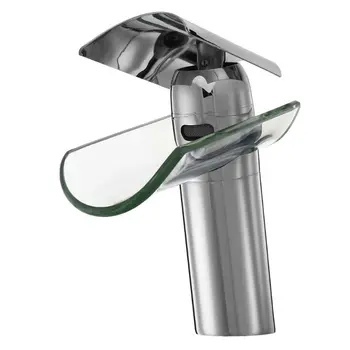 

Glass Faucet Waterfall Bathroom Kitchen Basin Sink Mixer Tap