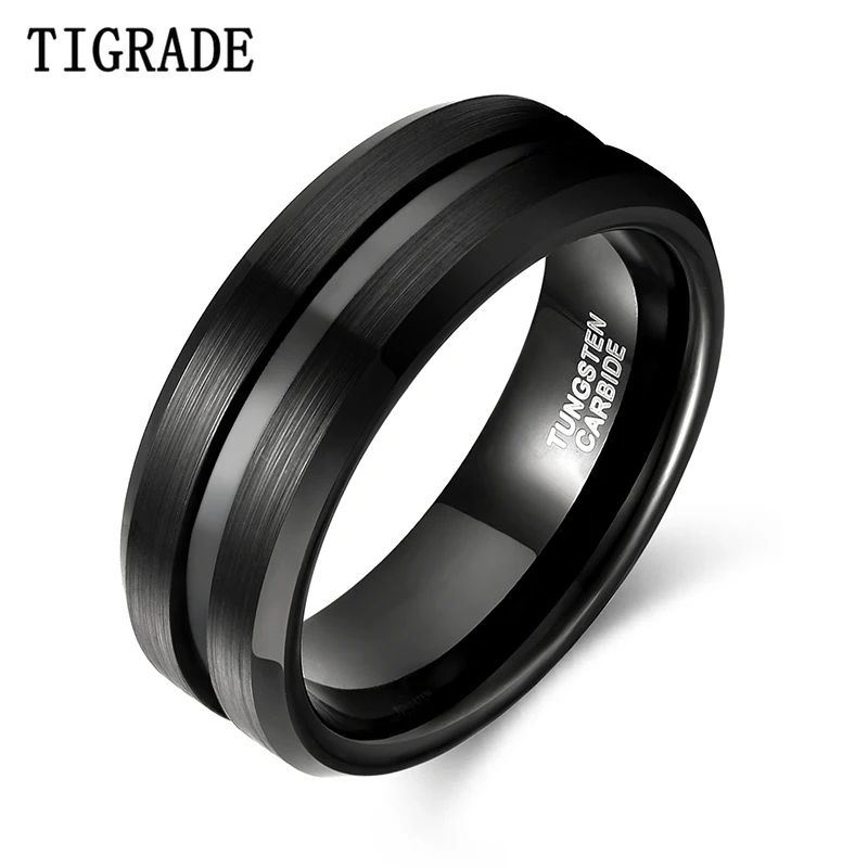 Men Tungsten ring black