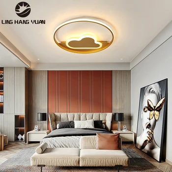 

Gold Frame LED Chandeliers for Home Indoor Lighting Bedroom Dining Room Kitchen Living Room led Ceiling Chandeliers Lighting