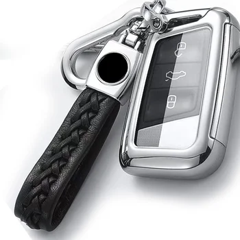 

New PC+TPU Car Key Case Cover Shell For Volkswagen VW Tiguan MK2 Magotan Passat B8 CC 2017 2018 For Skoda Superb A7 Accessories