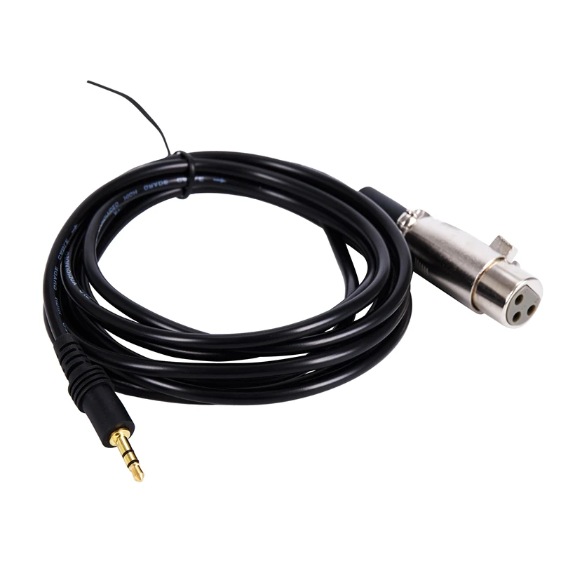 IG-XLR 3 Pin Female to Right Angle 1/8 inch 3.5mm Stereo Jack Mic Audio Cord Cable 10Ft