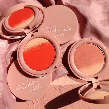 

Slightly Soft Mist Gradient Blush Two-color Blush Nude Makeup Natural Color Repair Girl Makeup