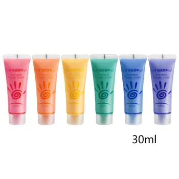 

30ml Finger Paint 6 Colors Set Washable Kids Finger Paint Supplies Gift for Kids Dropship