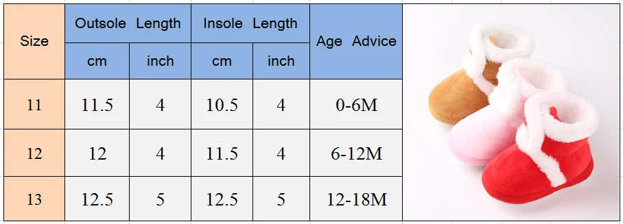 Зимние меховые теплые сапоги на мягкой подошве для новорожденных и маленьких девочек, нескользящая детская обувь ботиночки для детей 0-18 месяцев