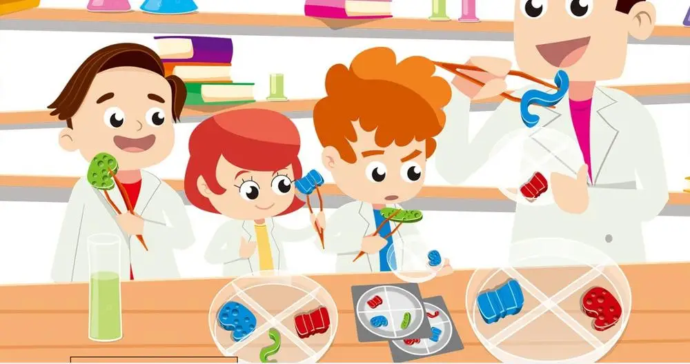  Table game microbial biology science desktop toy game Microbial Science hands-on ability