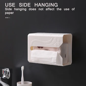 

Removable Tissue Box Toilet Paper Storage Box Paper Towel Rack Wall-mounted Tissue Box For Home Bathroom Hotel Lobby Elevator
