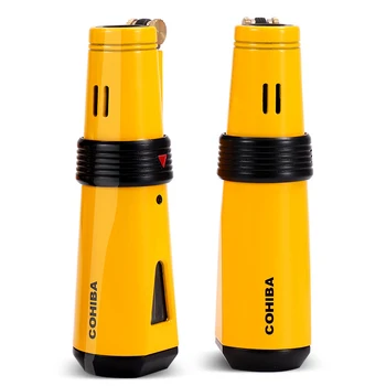 

COHIBA Professional Torch Refillable Cigar Lighters Jet Flame Cigar Cigarette Windproof Lighter With Gift Box