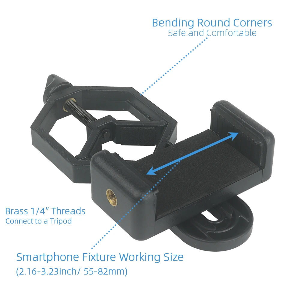 EYSDON Cell Phone Adapter Plastic for Monocular Microscope Telescope Binoculars Spotting Scope Mobile Phone Clip Bracket 3