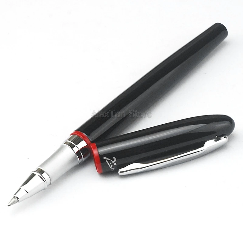 Picasso 907 Classic Montmartre Pimio Metal Black Roller Ball Pen With Red Ring Original Box Fine Nib For Best Writing Pens diary notebook premium flower theme a5 notebook monthly planner with smooth writing thickened pages coil ring calendar