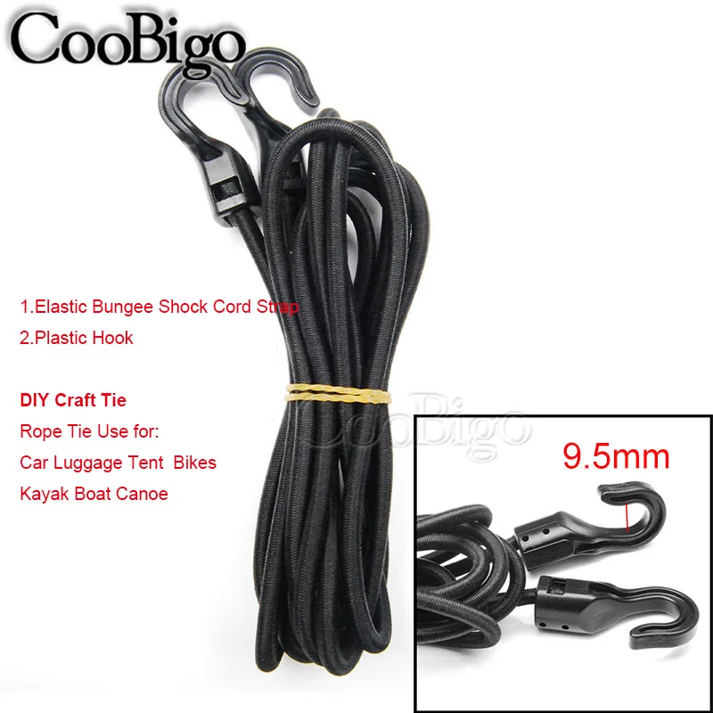 Elastic Bungee Cord 1set Heavy Duty Stretch Plastic Hook for Car Luggage etc
