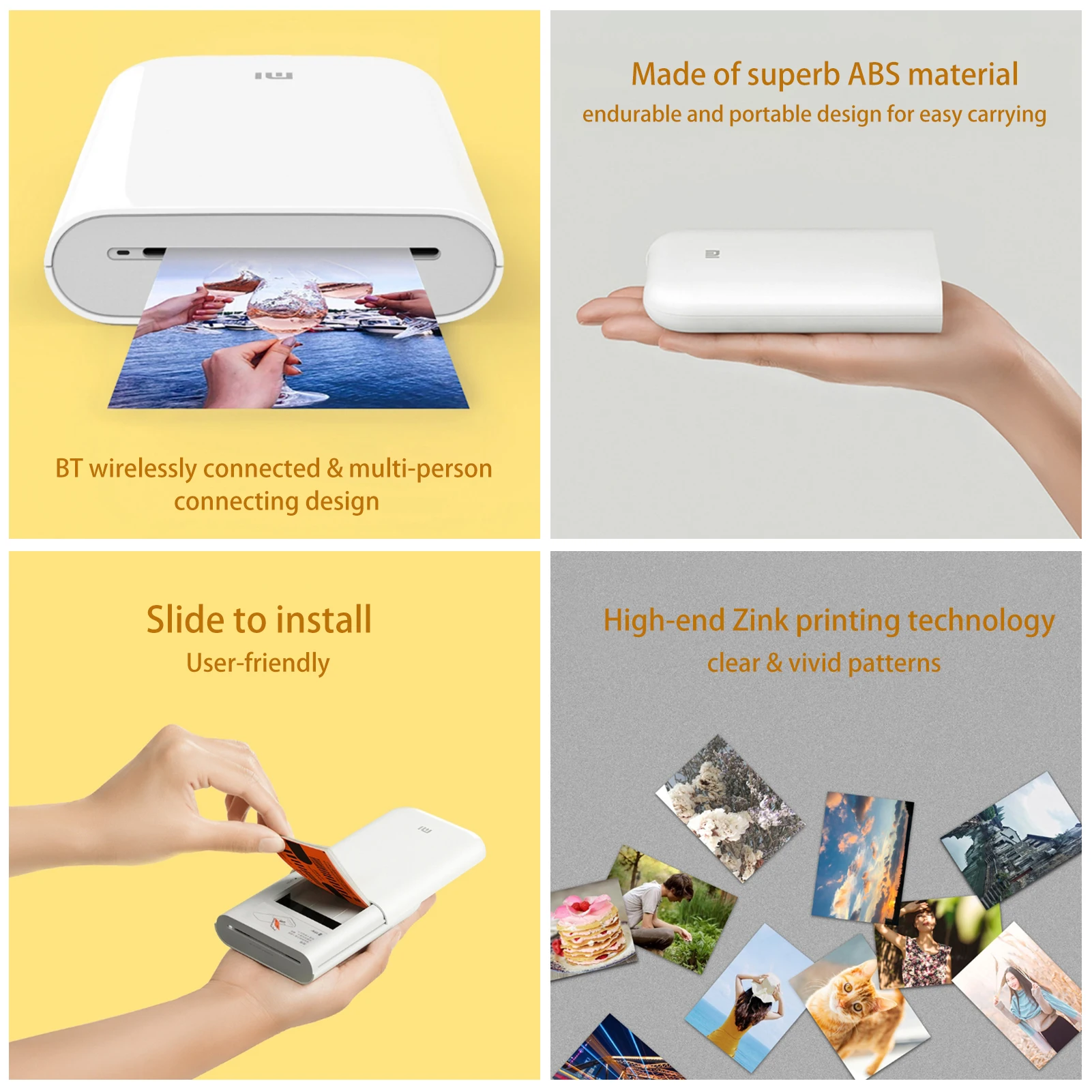 Global Version Xiaomi Mi Portable Photo Printer Bluetooth 5.0 BLE