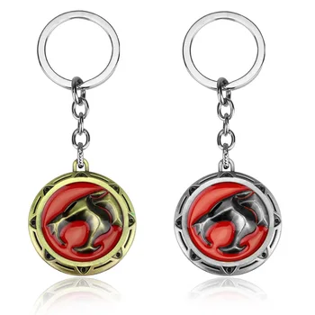 

Movie Cartoon Thundercats Figure Toy Round Keychain High Quality Key Chains Car Keyring Lovers Jewelry Movie Fans the best gift