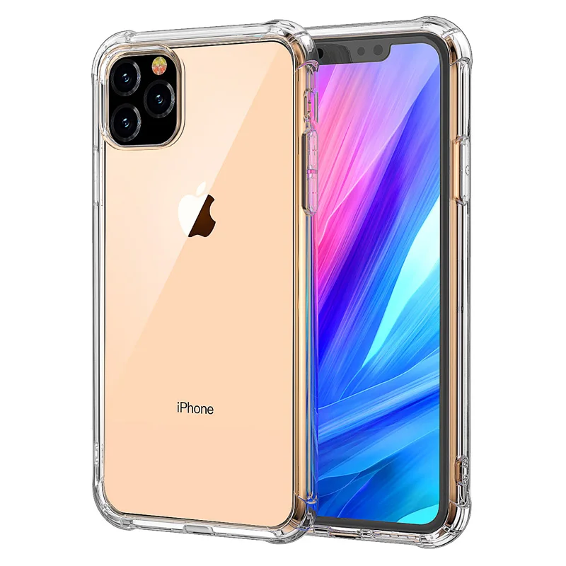 

Transparent phone case for iphone 11 luxury cover for iphone 11 pro soft tpu for iphone11 pro max phone casesanti-drop set