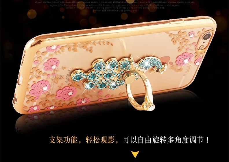 Шикарное Кольцо на палец кошка павлин из алмазов блестящий держатель чехол для