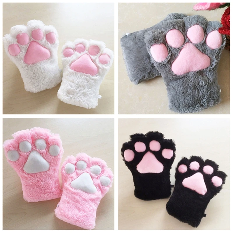 Gants patte de chat 3d en silicone, chaussettes, chaton mignon