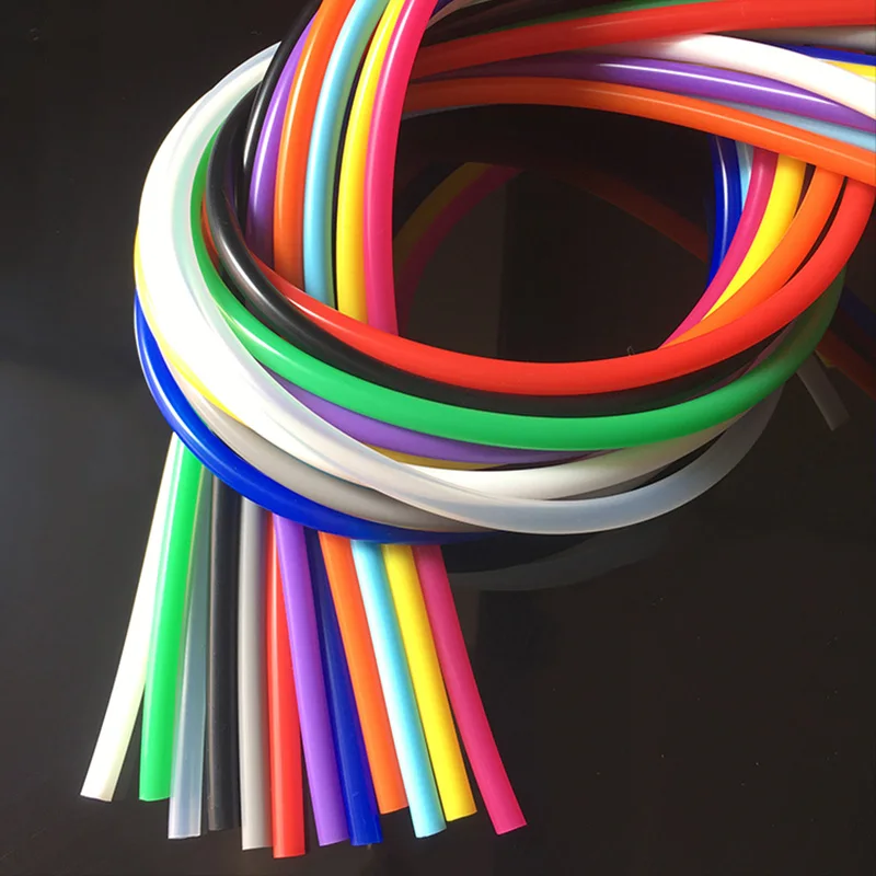 Colorful Soft Silicone Rubber Tube - Food Grade Flexible Hose, 1 Meter Length, 2mm x 4mm Diameter