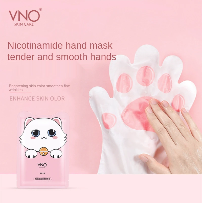 Омолаживающая маска для рук кошки с ниацинамидом козьим молоком увлажняющие