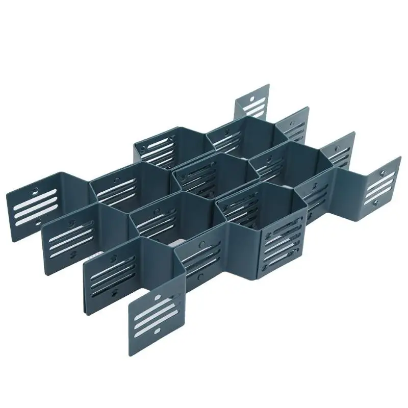 

12pcs Drawer Honeycomb Clapboard Panties Socks Sorting Adjustable Partition Divider Makeup Storage Boxes Organizer Cells