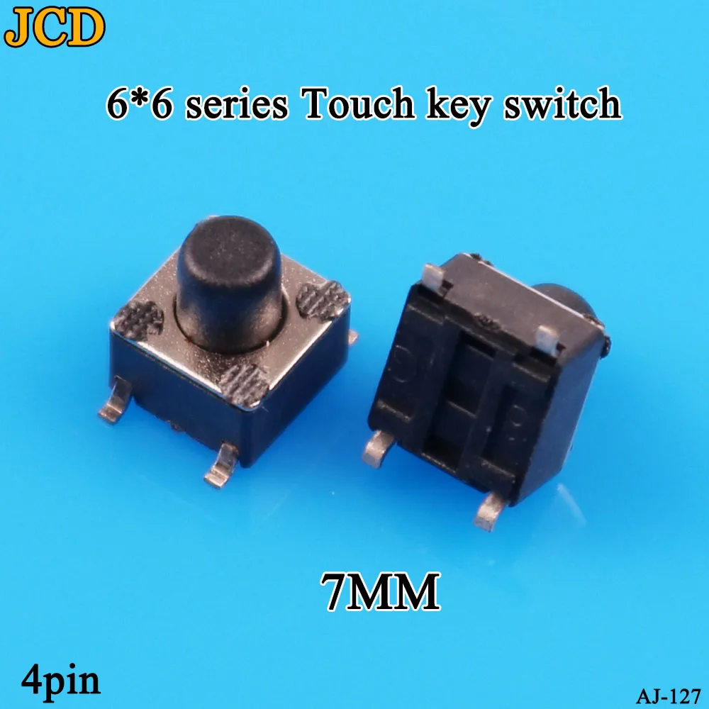 JCD 1 шт. SMD переключатель 6*6*4,5 мм 6*6*5 мм 6,5 мм 7 мм 6X6 4Pin тактильная тактовая кнопка микропереключатель самосброса переключатели