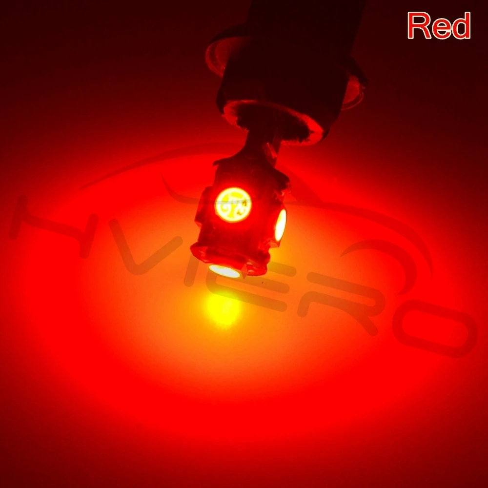 Hviero  T10 5050 White Blue Red 5Led Car Light Canbus W5w 194 Error DC 12V Bulbs Reading Lamp Door Light Signal Light Marker Led