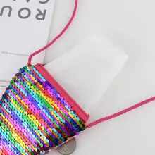 Сумка через плечо с рыбьим хвостом для девочек, Повседневная сумка на плечо с блестками для хранения монет, JS25