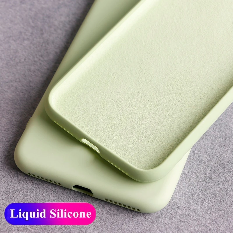

Liquid Silicone Case For Samsung Galaxy Note 8 Cases Fiber Cover For Note 9 Solid Color Phone Case For Samsung Note 10 Pro Coque
