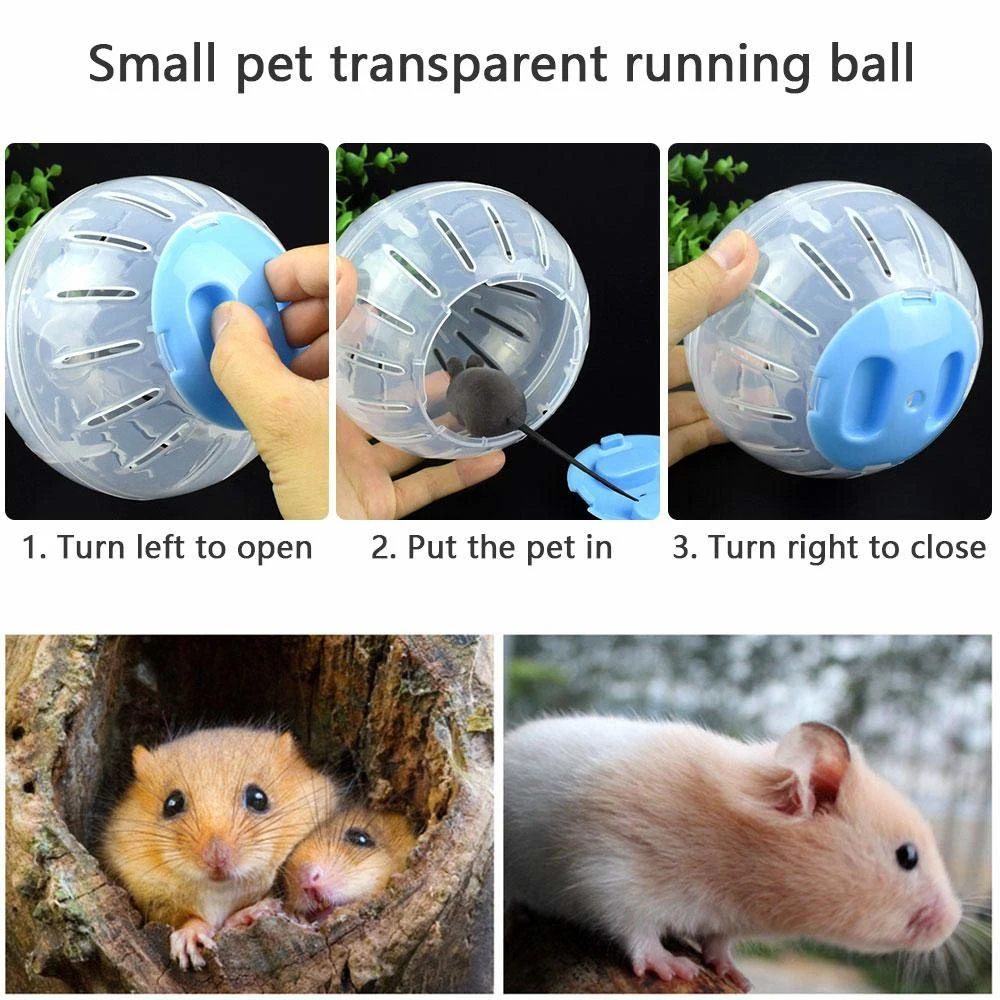 

Pet Running Ball Plastic Grounder Jogging Hamster Pet Small Exercise Toy hamster accessories