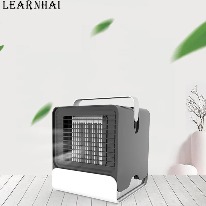 LEARNHAI Mini Air Cooler Fan Portable Digital Air Conditioner Humidifier Easy Cool Purifies Air Cooling Fan for Home Office