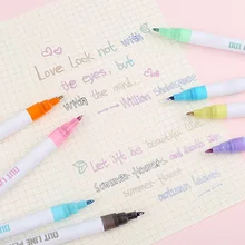 8 шт. Флуоресцентные Ручки двойная линия контур цветной маркер для письма рисования живопись GK99